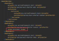 低版本idea中SpringBoot项目启动失败，提示找不到 javax/servlet/ServletContext类